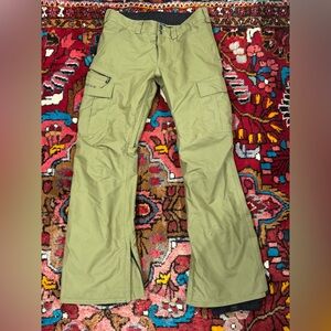 Men's Burton olive green snowboard  Pants